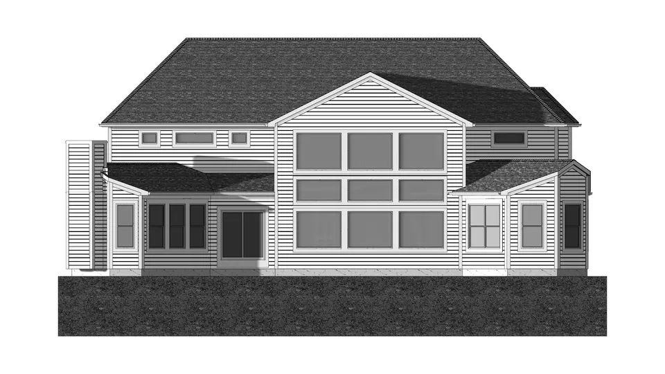 The Timbergate house plan, exterior view 3